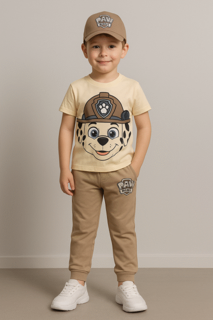 Paw patrol şapka hediyeli alt üst takım