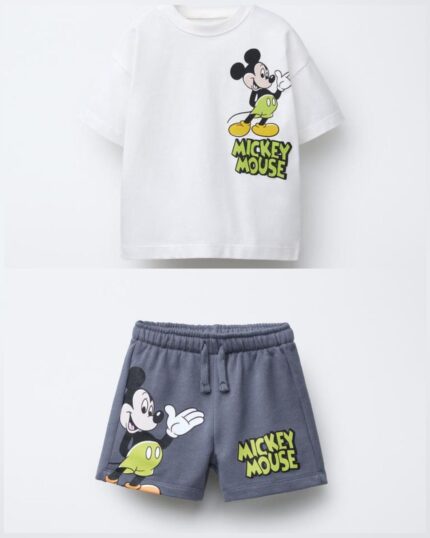 Yazlık mickey mouse şortlu alt üst takım