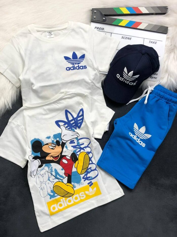 Adidas Yazlık Şapkalı Alt Üst Takım - Görsel 1