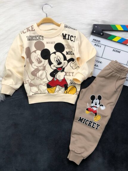 Mevsimlik Mickey %100 Pamuk Alt Üst Eşofman Takımı