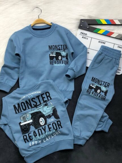 Monster Mevsimlik %100 Pamuklu Alt Üst Eşofman Takımı